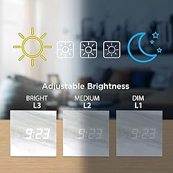 OCT17 Marble Pattern Alarm Clock, Fashion