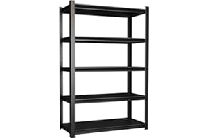 HOMEFORT Garage Shelving, Heavy Duty Storage Shelves 2000LBS, 72" Adjustable 5-Tier Shelving Unit for Garage, Basement, Kitchen, W35.4 x D15.7 x H72(Plate)