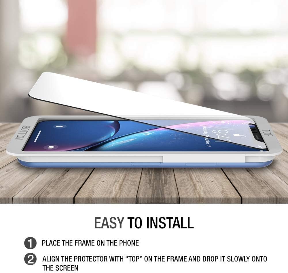 XDesign Glass Screen Protector Designed for iPhone 11 and iPhone XR (3-Pack) 6.1-inch Tempered Glass 9H Hardness 12 Points Impact Absorb + Pro Installation Tray [Fit with Most Cases]- 3 Pack