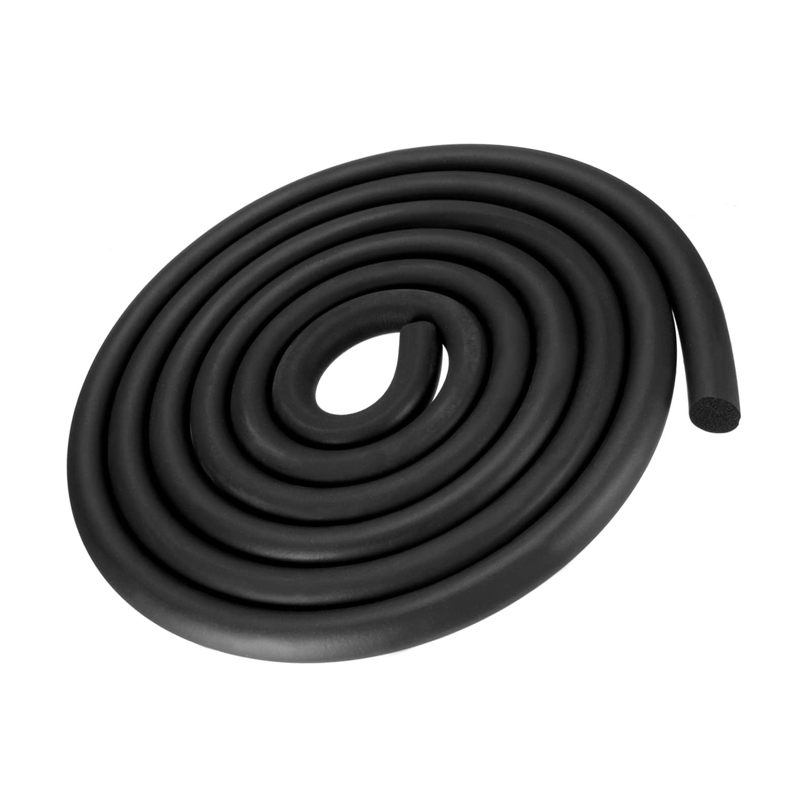 METALLIXITY Weather Stripping (18mmx9.8 Feet) 1Pcs, Foam Rubber Door Seal Strips - for Home Door Window, Black