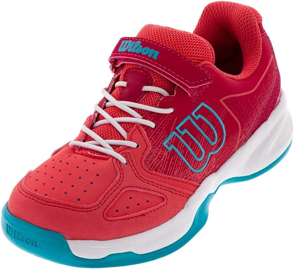 13 Wilson KAOS K Tennis Shoes Paradise Pink/White/Peacock Blue Sports