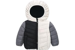 UNICOMIDEA Baby Boys' Color-Block Coat Lightweight Puffer Toddler Girl Jacket for 9-24 Months