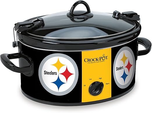 Amazon Com Crock Pot Pittsburgh Steelers Nfl 6 Quart Cook Carry