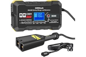 CARXtruck 36V 18A & 48V 13A Golf Cart Battery Charger for EZGO TXT with D Style Plug, Smart Trickle Charger