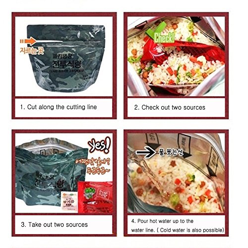 Korean MRE Military Food Gift Bibimbap Spicy Beef Rice Food Rations