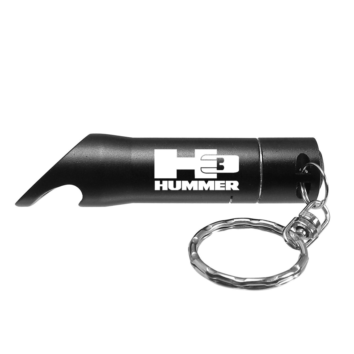 Hummer H3 Black Led Flashlight Bottle Opener Key Chain