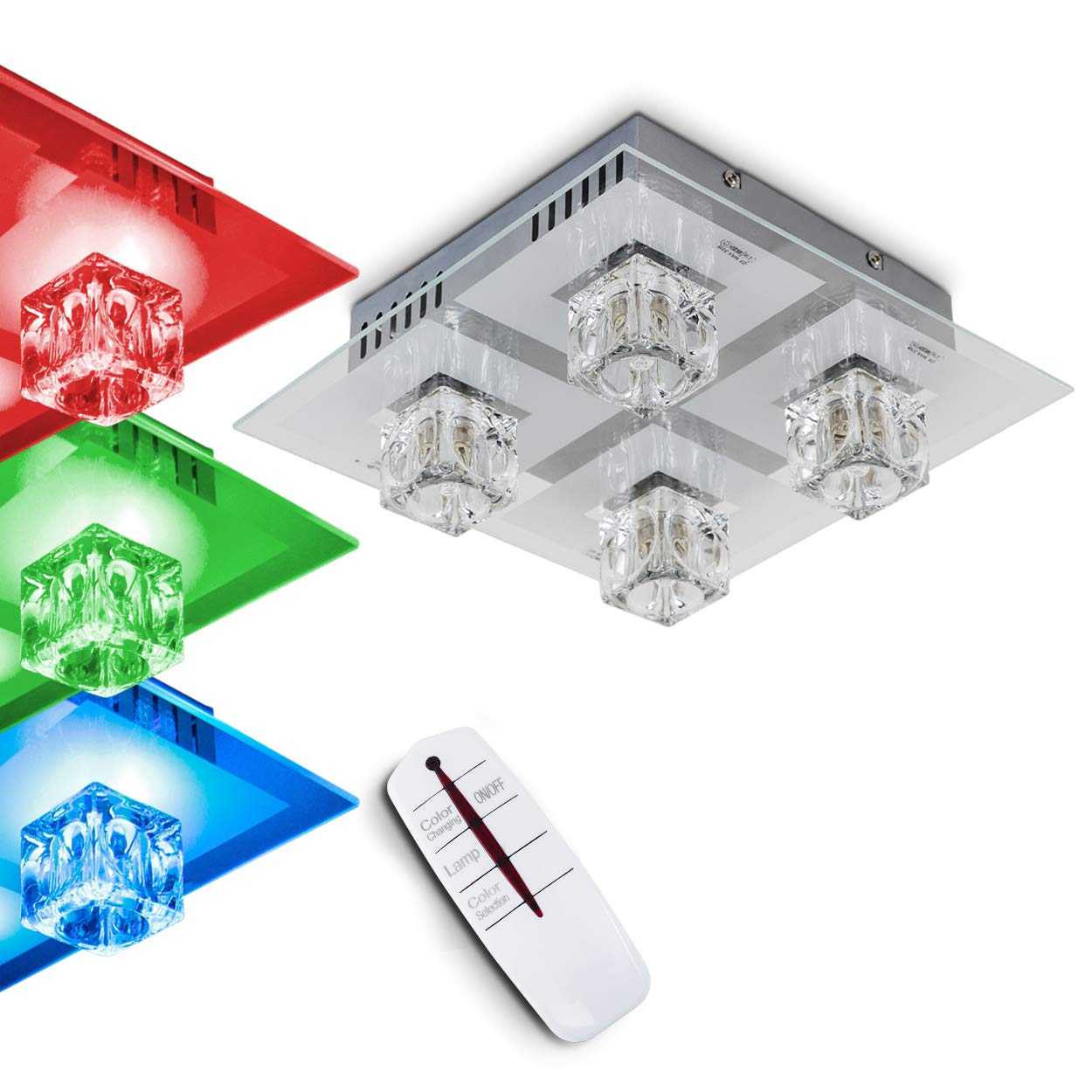 LED RGB ceiling light with colour changing mode Amazon.co.uk Lighting