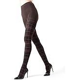MeMoi Glasgow Plaid Cotton Tights for Women, Cozy, Warm and Fashionable Patterned Sweater Tights - Sizes Small to 6X