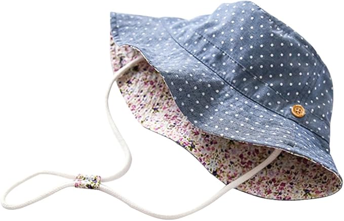 Amazon Co Jp Eozy キッズハット 日よけ帽子 帽子 サファリハット 子供ハット ドット サンハット つば広 Uvカット 通気 ベビー キッズ 女の子 男の子 可愛い 通園 通学 海遊び 外出 旅行 服 ファッション小物
