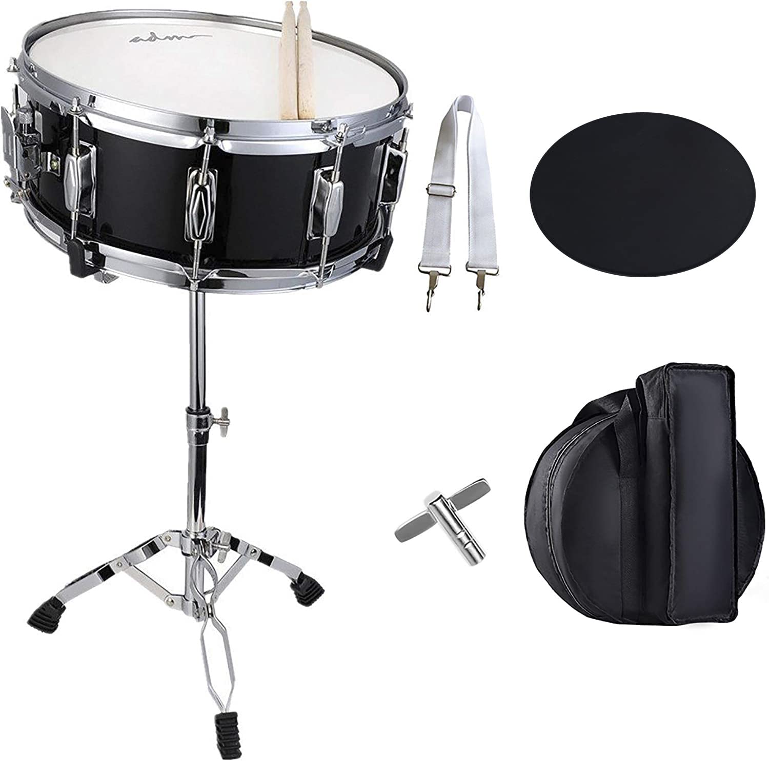 ADM 14"X 5.5" Snare Drum Set, Kids Student Snare