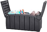 Pluto Packaging Black Extra Large 322L Garden Storage Box Weatherproof Outdoor view 3
