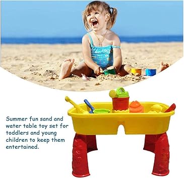 Amazon Co Jp ふたおよび付属品が付いている砂および水テーブル 子供の屋外の庭の砂場 スポーツ アウトドア