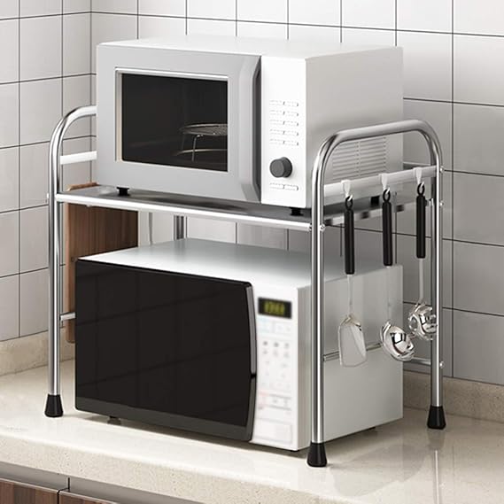 Microwave Oven Rack Shelf, High Loadbearing, Stainless