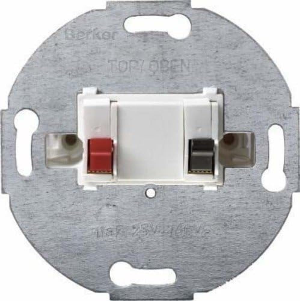 Berker 457209 Lautsprecher-Anschlussdose Module inserts polar white, matt