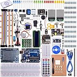 kuman UNO R3 Project Complete Starter Kit with TUTORIAL for Arduino (66 Items) including UNO R3 controller board, Sensor module kits, LCD, Servo, Stepper Motor k27