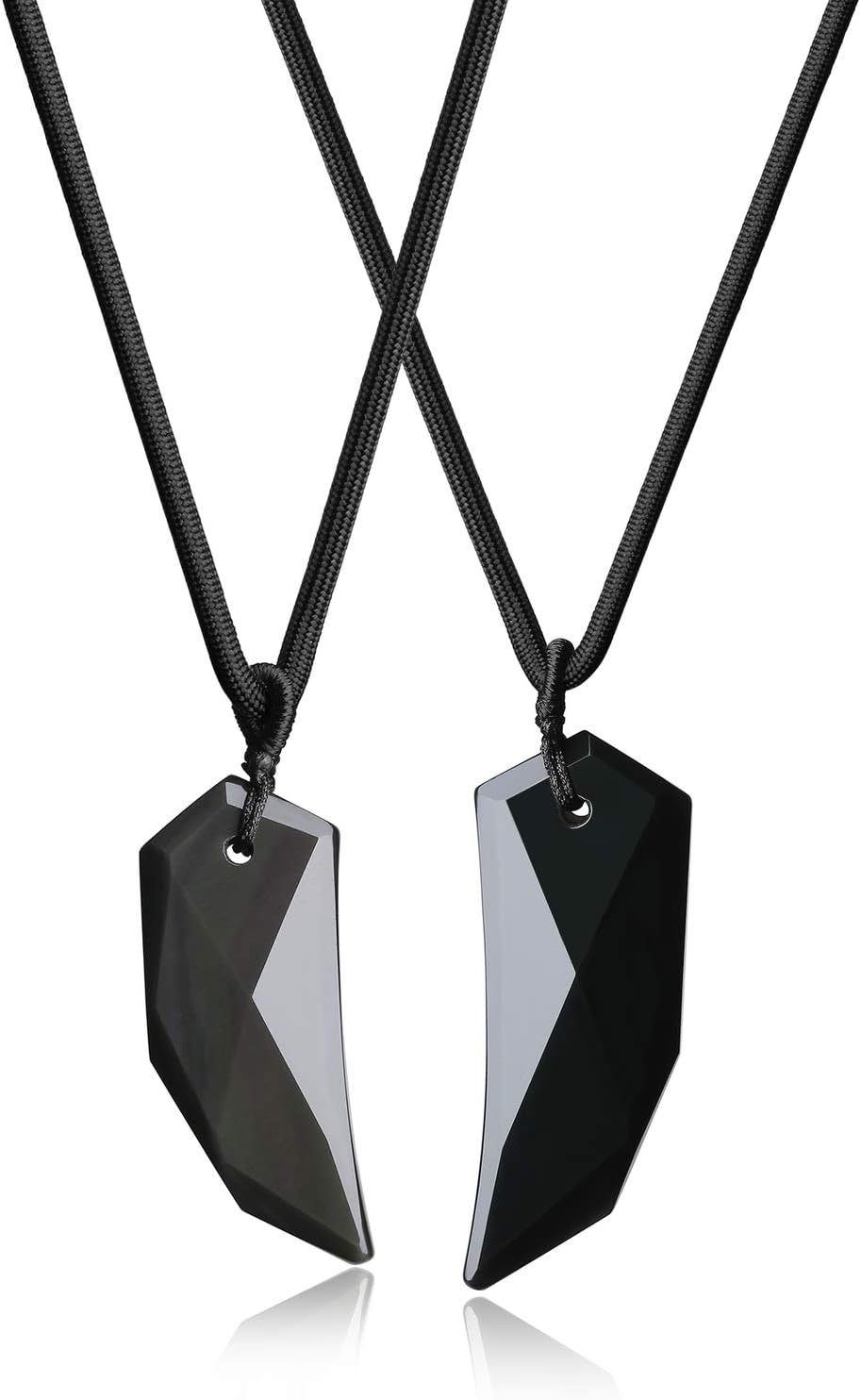 COAI Wolf Wooth Stone Matching Couples Pendant Necklaces