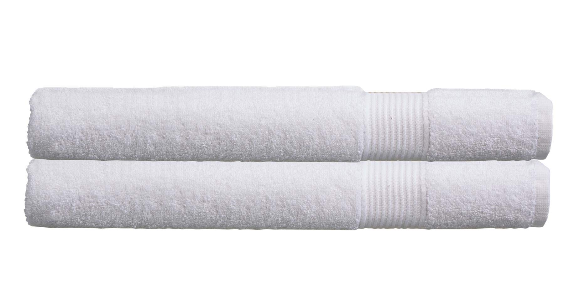 Olivia Rocco Egyptian Cotton Towels Home Bathroom Towel Set Bale Fade Resistant 500gsm Home Collection Bales Bath Sets, 2 Jumbo Bath Sheeets White