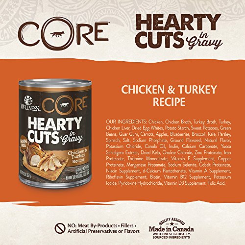 Wellness Core Hearty Cuts Natural Wet Grain Free Canned Dog Food, Chicken & Turkey, 12.5-Ounce Can ( - //medicalbooks.filipinodoctors.org