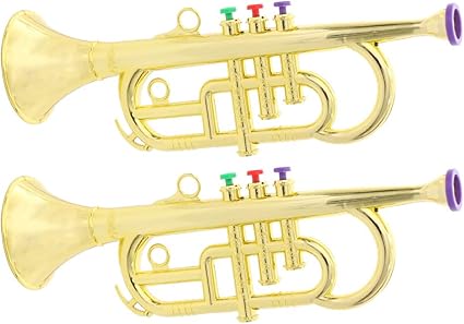 Amazon ラッパ ホーン トランペット 騎兵トランペット 吹奏楽器 金管楽器 2個セット トランペット 楽器