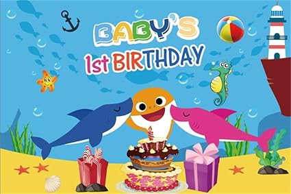 Amazon Com Leowefowa Baby Shark Underwater Backdrop 5x3ft Vinyl