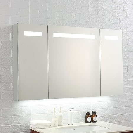 Espejo de baño Cuarto De Baño Espejo con Estantes/de Baño Gabinete Cuarto De Baño Pared