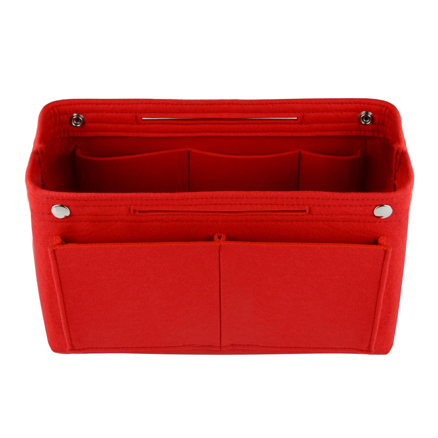 NOTAG Bag Organiser, Multi-Pocket Felt Insert Bag Organiser Lightweight Handbag Organiser Insert (S, red)