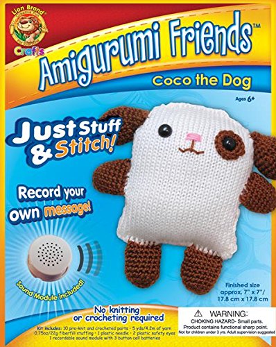 Lion Brand Yarn AFS-AM1 Amigurumi Friends Kit, Coco The Dog