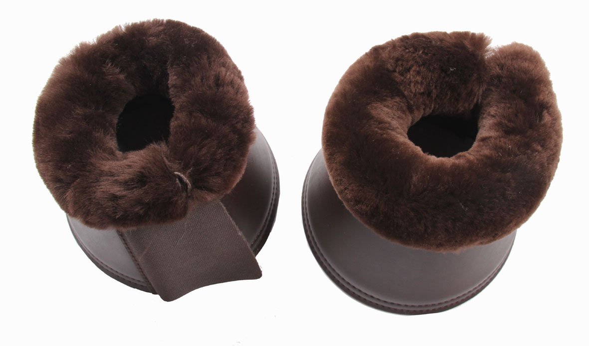 Merauno Sheep wool Over Reach Boots Bell boots Jumping Boots Genuine Sheep wool Upper Rim Artificial Leather Neoprene Down Soft Shock Absorption