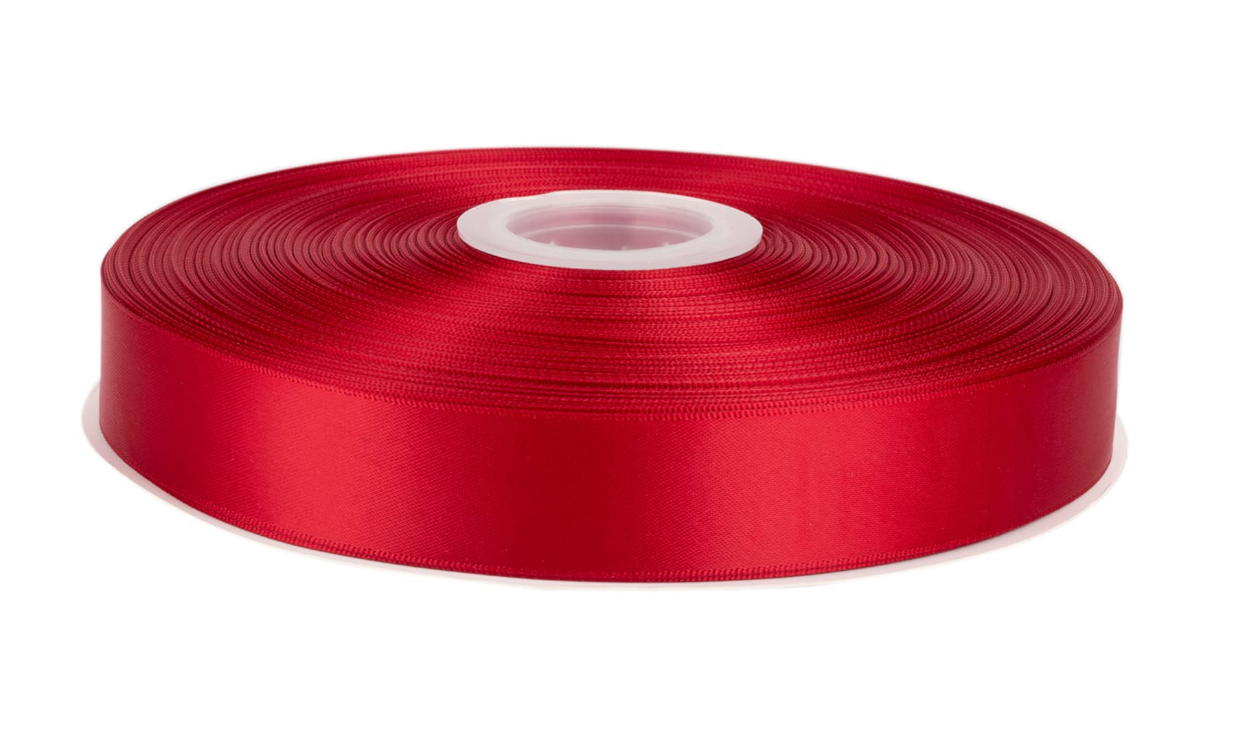 Fondersy 91 Meters Scarlet Double Faced Satin Ribbon - 25mm Width for Wedding, Gift Wrapping, Floral Arrangement and Crafts
