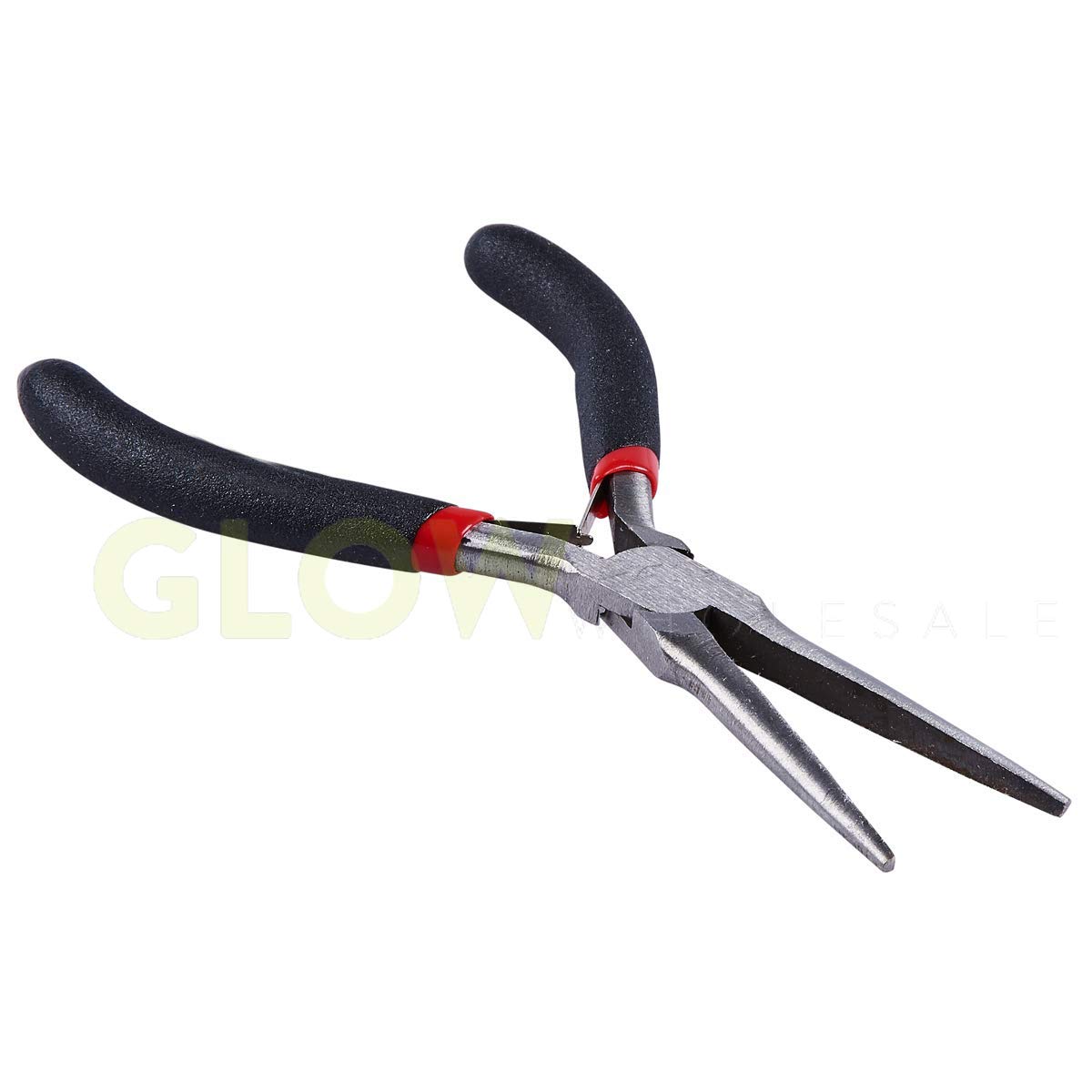 Glow Mini Extra Long Nose Pliers – Professional Heavy Duty Drop Forged Heat Treated Spring Loaded Needle Tool with Comfortable Non Slip Matt Finished Grips for Precision Work DIY Hobbies and Crafts