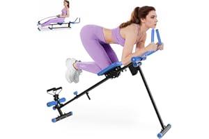 ANWICKJEFF 4-in-1 Adjustable Ab Machine for Home Gym, Abdominal Trainer with Roman Chair & Core Strength Equipment, Ab Workout Gear for Men/Women
