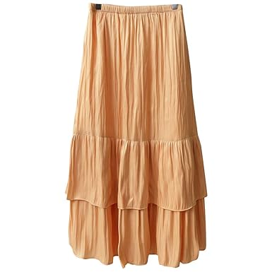 Amazon フリル ロングスカート 春 ロングスカート 黒 ロングスカート