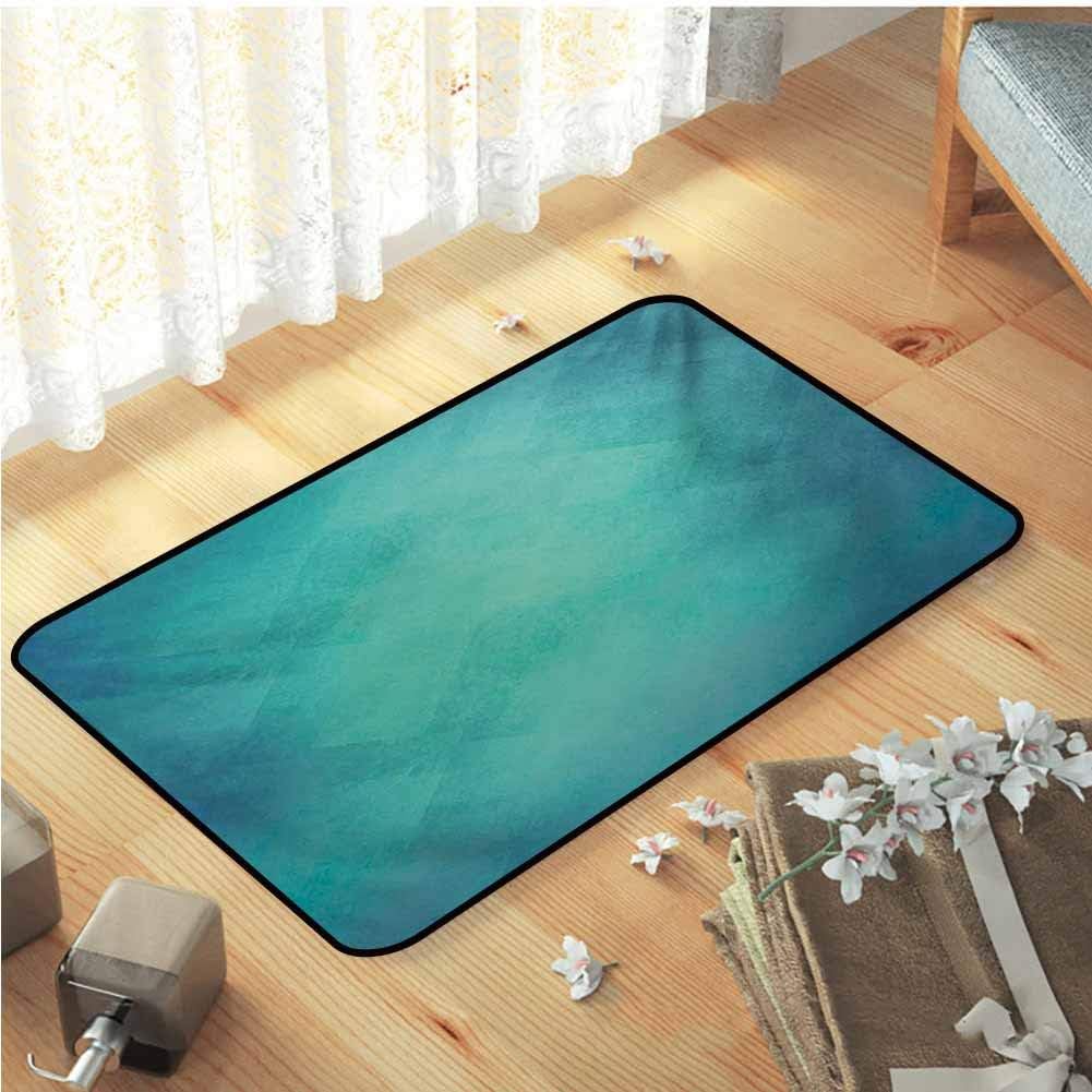 Anyangeight Teal Door Mats, Retro Inspired Grunge Style