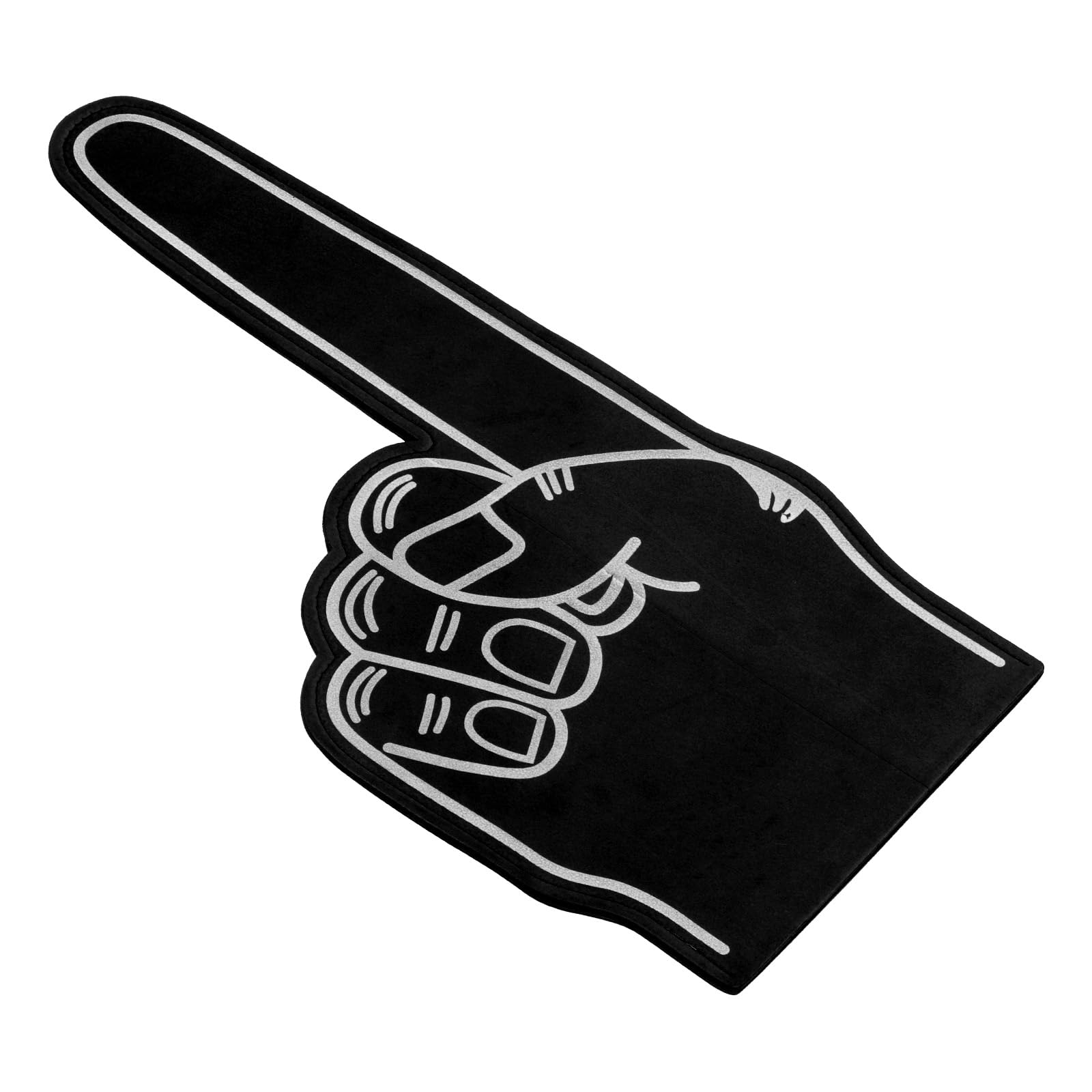 PATIKIL Giant Foam Finger 18 Inch, EVA Number 1 DIY Blank Foam Hand Cheerleading for Sports Events Spirit Games Party, Black