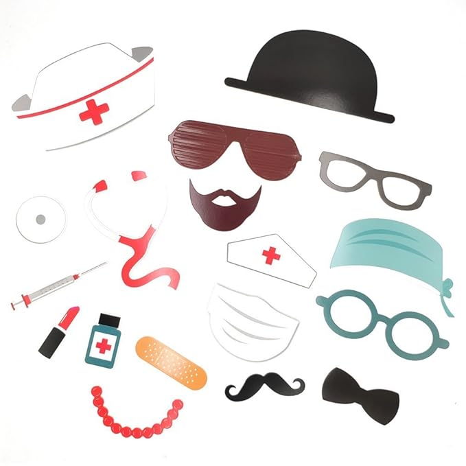 Nurse Graduation Photo Booth Props 40 Count Doctor Nurse