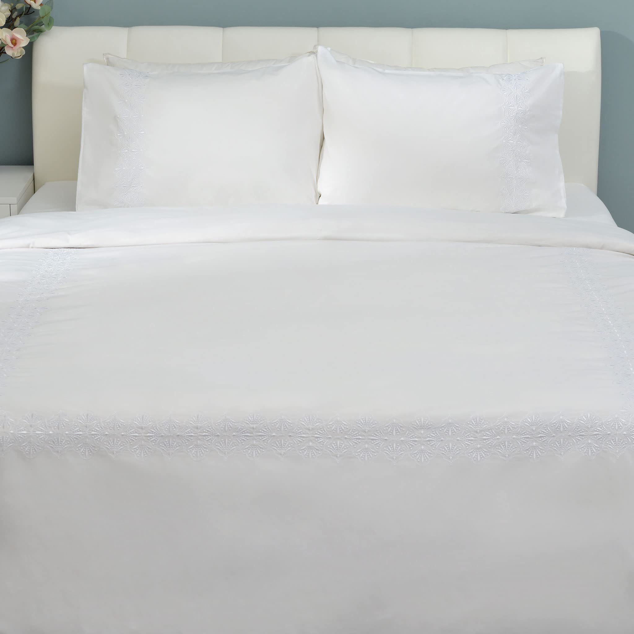 Deco Mex BRIA 4-Piece Bed Linen Set 200 x 220 cm White