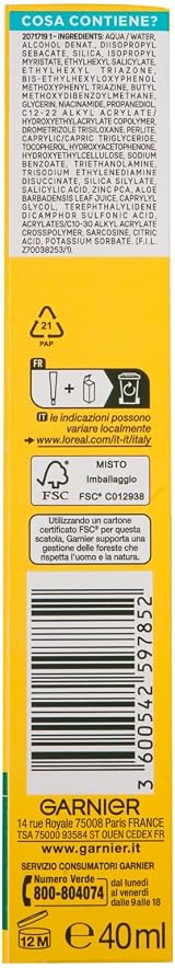 Garnier PureActive Facial Fluid SPF 50+ Mattifying Anti-Imperfections BHA view 9