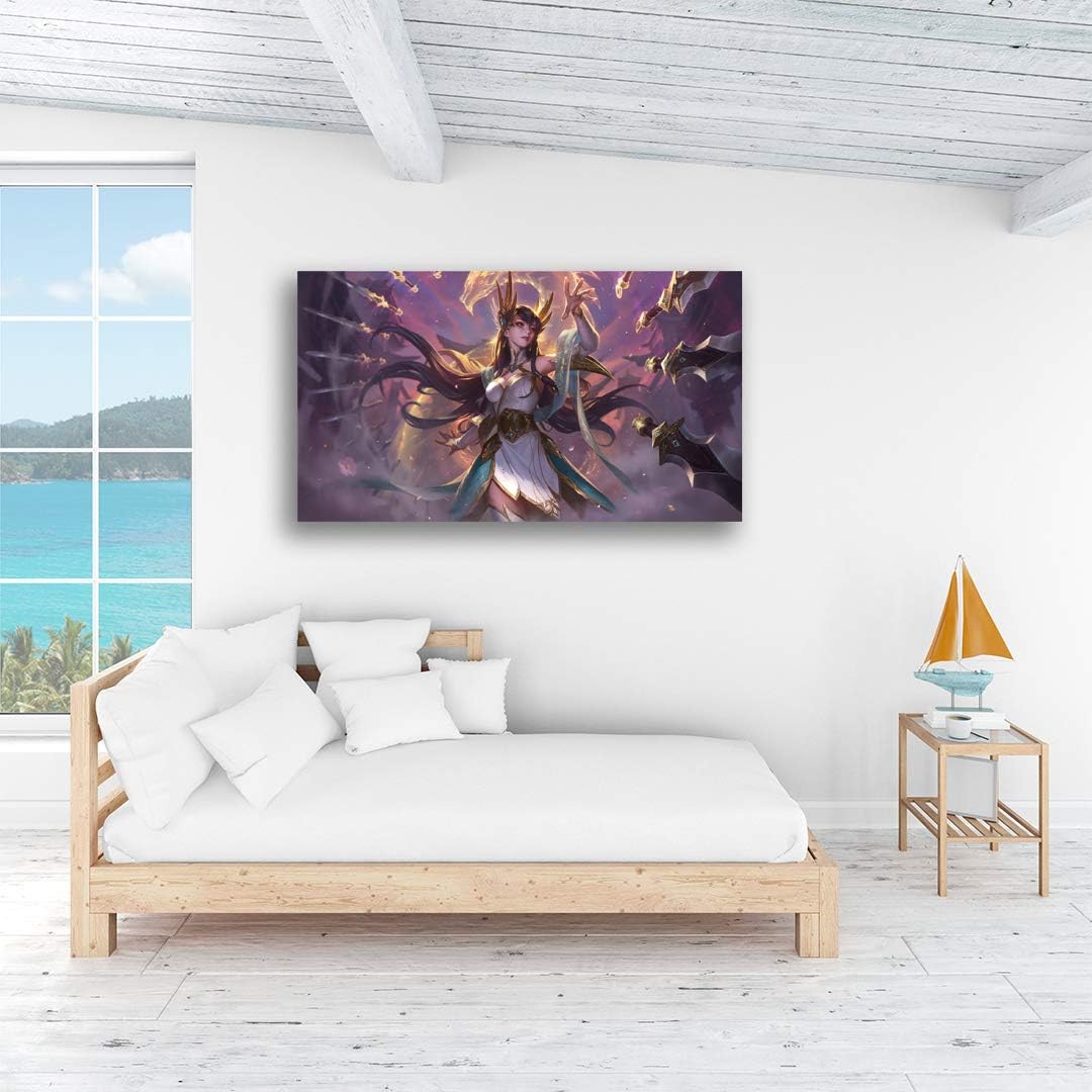 LOL Peel and Stick Wallpaper Bedroom wallpaper-47 x31 in-Pannel Wall Decor Canvas Wall Art Stick Wallpaper for League Legends (Divine Sword Irelia)