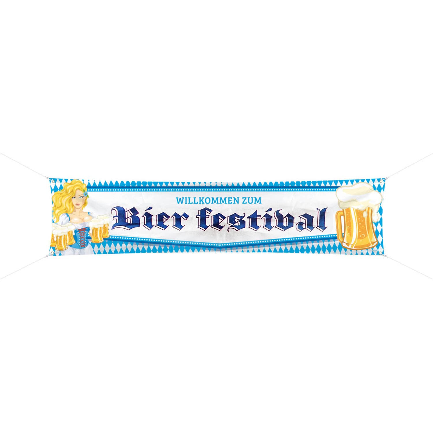 Folat 61492 Street Banner October Beer Festival Beer Mug Banner - 180x40 cm (packaging may vary)