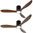 VACILL 52-inch Ceiling Fan With Light - Amber Wood DC Motor Remote Control