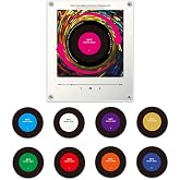 Retro Music Fridge Magnets with Player Set, 10 Pcs Vintage Vinyl Record Refrigerator Magnets, 128MB Programmable Music Player NFC Enabled, Unique Aesthetic MusicGifts for Home Office