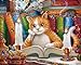 Vermont Christmas Company The Literate Cat Jigsaw Puzzle 1000 Piece