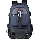 Travel Backpack 50L, 17 Inch Laptop Backpack for Men Women, Large Waterproof Carry On Backpack, TSA Friendly Flight Approved Anti-Theft Backpack with USB Interface & Shoe Compartment, Navy Blue
