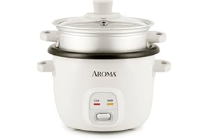 Aroma Housewares 4-Cup (Cooked) / 1Qt. Rice & Grain Cooker with Automatic Warm Mode, Steamer, One-Touch Operation, White (ARC-302-1NG),2 cup (uncooked rice)
