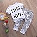 Little Boys Short Sleeve Letters Print T-Shirt and Cross Pants Outfit