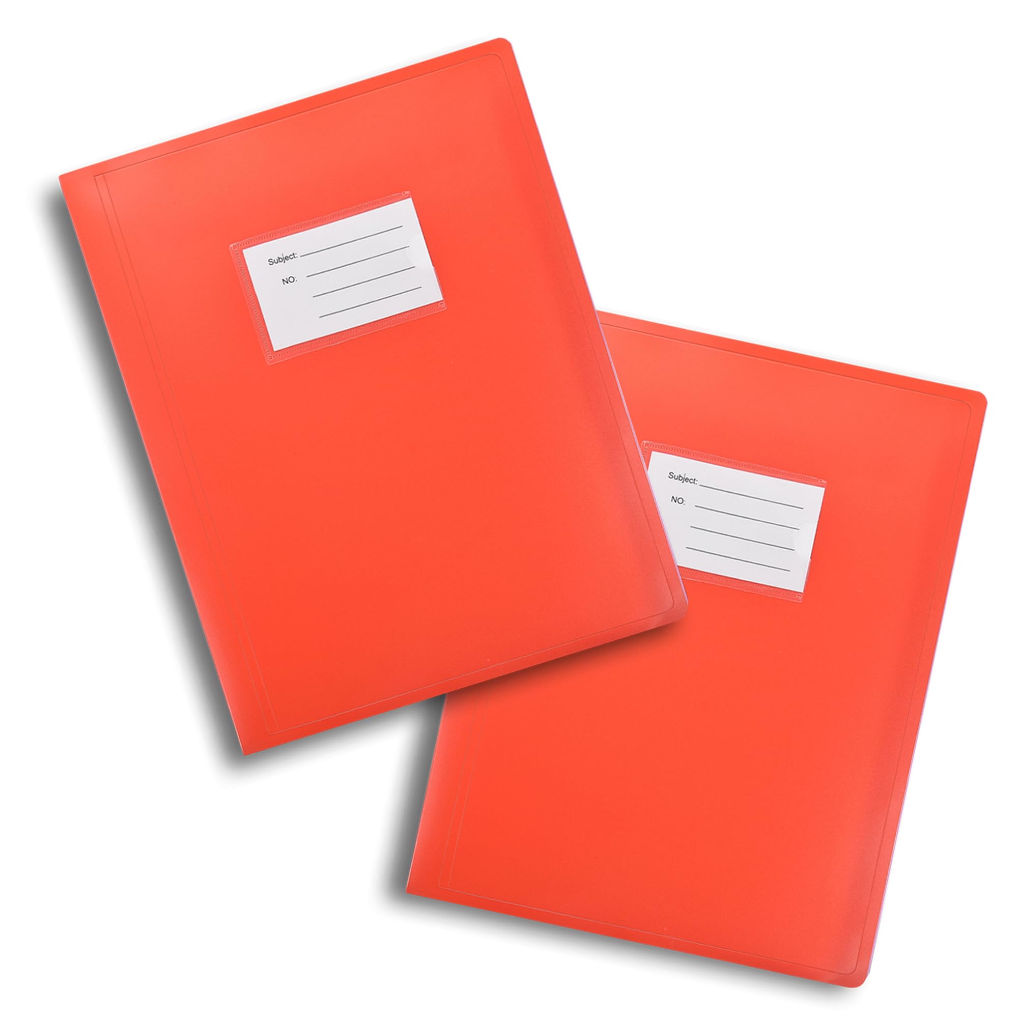 A4 104 Pockets 208 Views Office Home School Flexi Cover Coloured Display Book Presentation Document Organiser Folder Storage Case Wallets by Arpan (Red - Pack of 2)