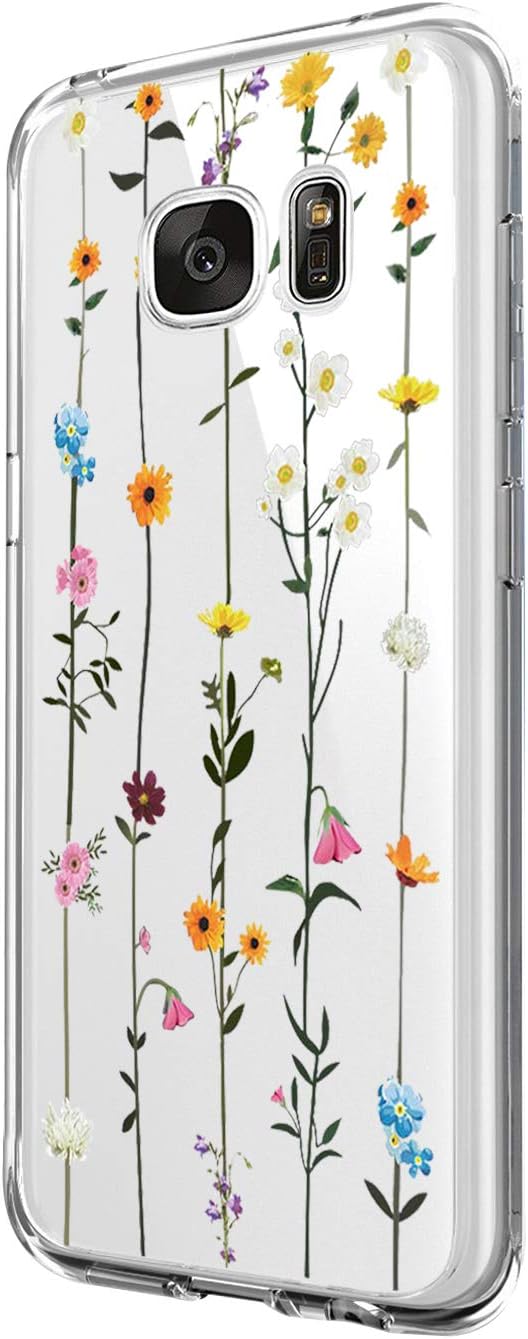 Case for Galaxy S6 Edge Plus Case, Floral Printed Flower Clear Slim TPU Bumper Protective Cover for Galaxy S6 Edge Plus