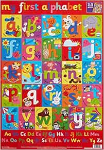 learn the alphabet wall chart wall charts 9781859972908 amazoncom