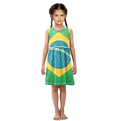 Aflyko Country Patriot Girls Dresses Brazil Flag