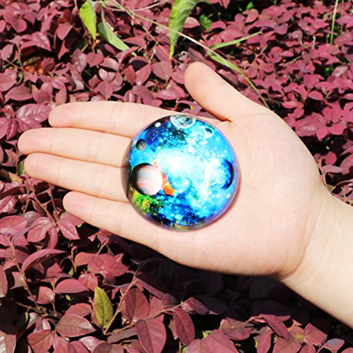 Waltz&F Crystal Galaxy Paperweight Galss Globe Hemisphere Home Office Table Decoration - Thumbnail 2